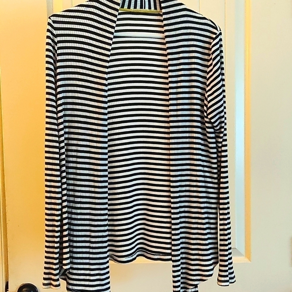 Striped Comfy Cardigan Sweater Size L
